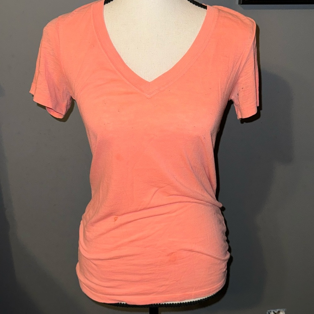 Pink V-neck top